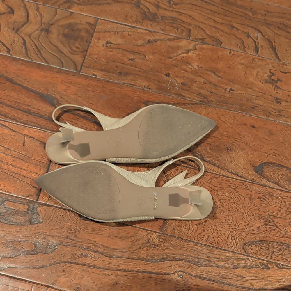 Cosy Island Elegant Beige Slingback Heels with Bow Accent - Picture 5 of 5